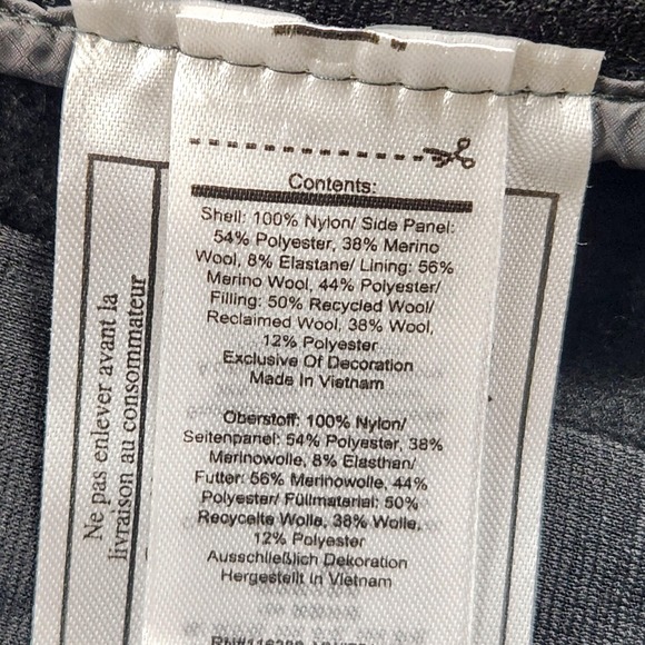 Smartwool Vest Mens Small Gray Black SmartLoft Insulated Merino Wool Full Zip - Picture 12 of 12